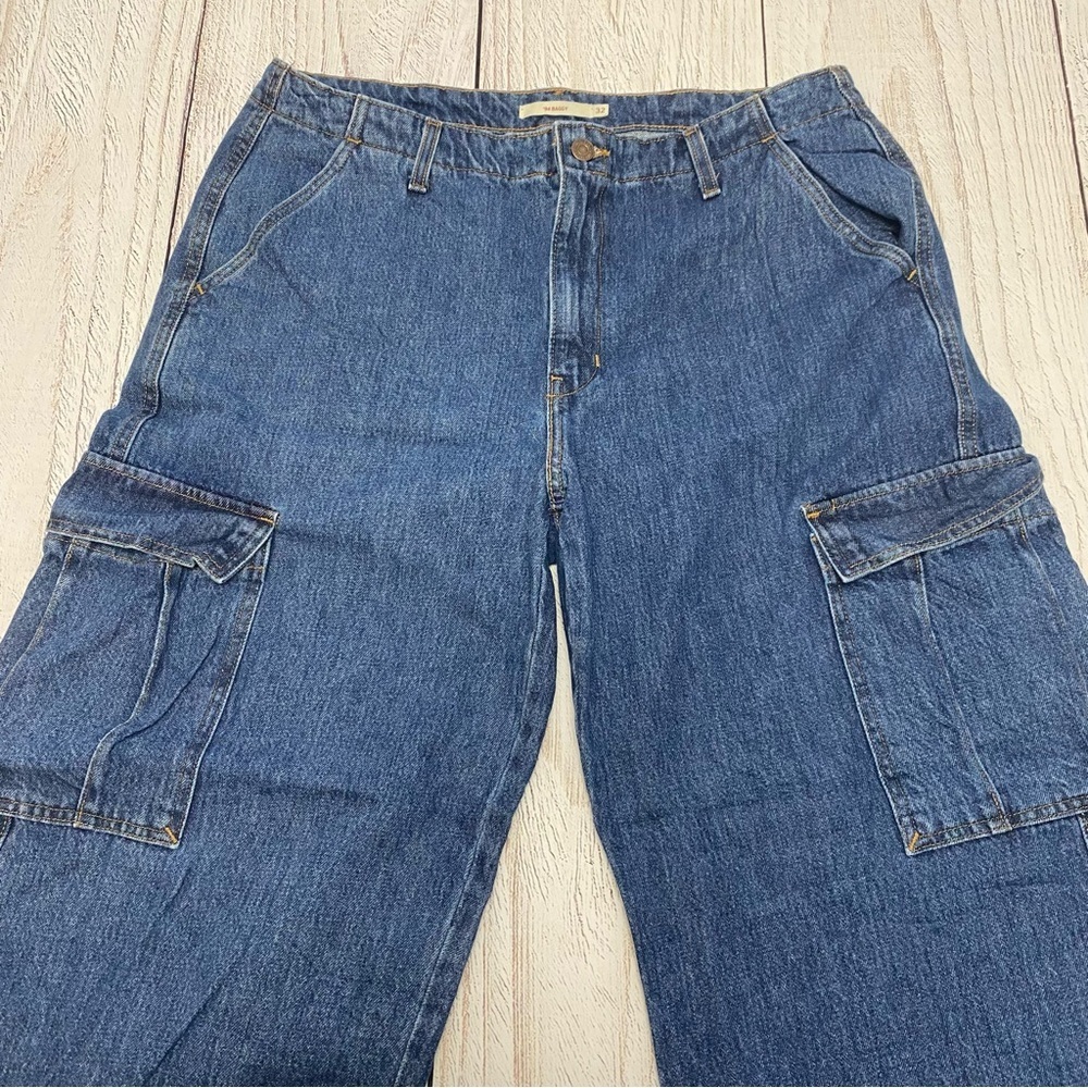 Levi's Men's 94 Baggy Blue Cargo Jeans Y2K size 32